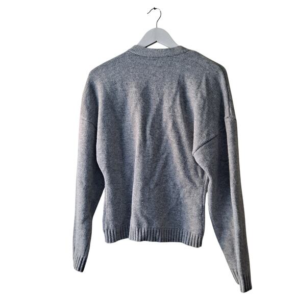 ASTR The Label Saffi Sweater Wool Blend Knit Cardigan Heather Gray Womens Size S - Picture 3 of 11